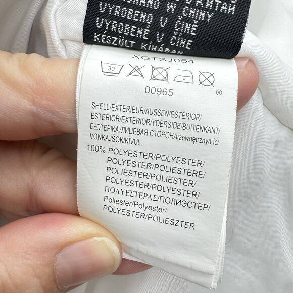 ROXY Girls Winter Jacket Coat Size 10 White 5K Silver With Matching Mittens - Picture 8 of 8